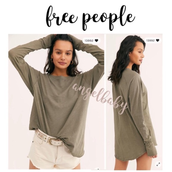Free people Arden tee in Washed Army! - Picture 16 of 16